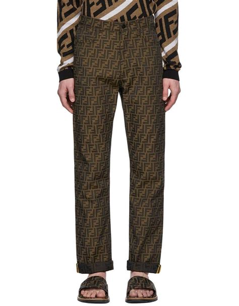 fendi print trousers|Fendi trousers men's.